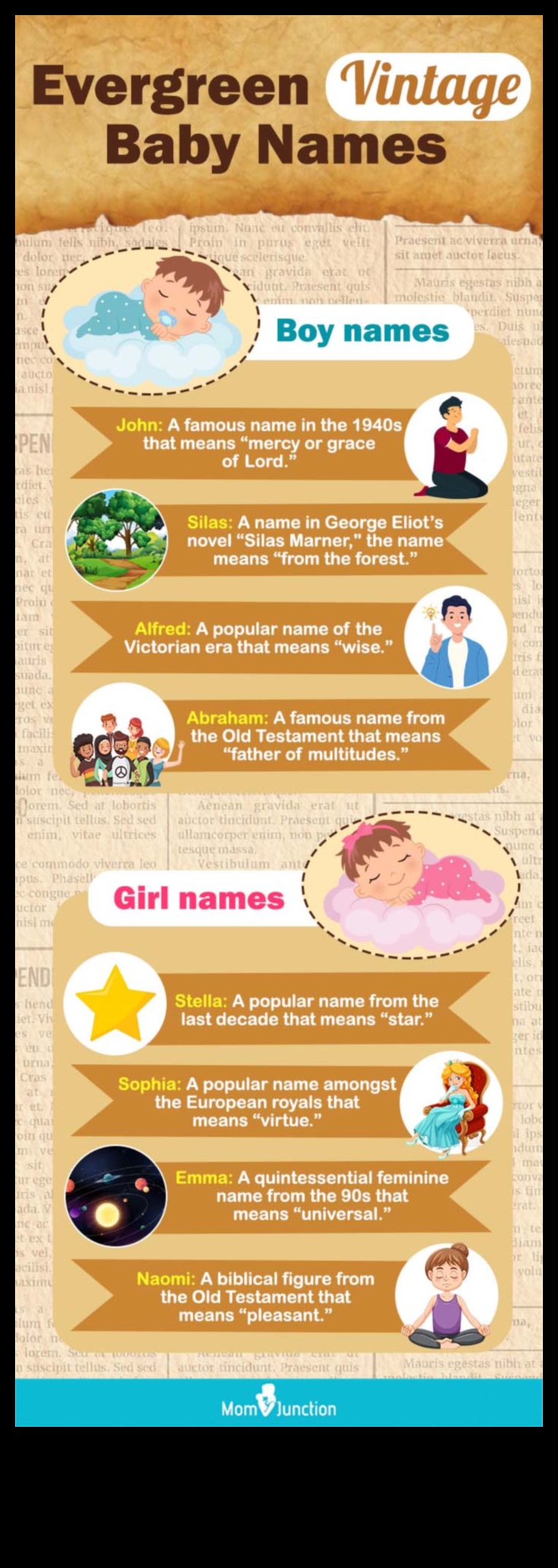 וינטג' ויבס: שמות תינוקות קלאסיים עם טוויסט נצחי